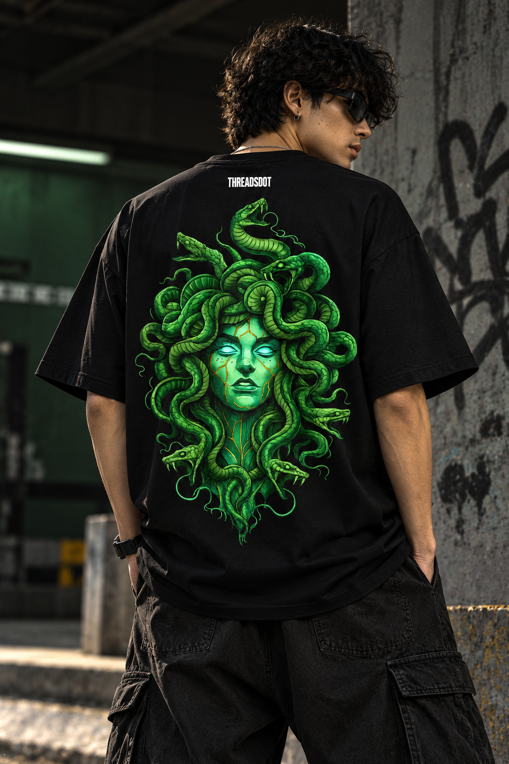 Medusa's Wrath – Premium Graphic Oversized T-Shirt