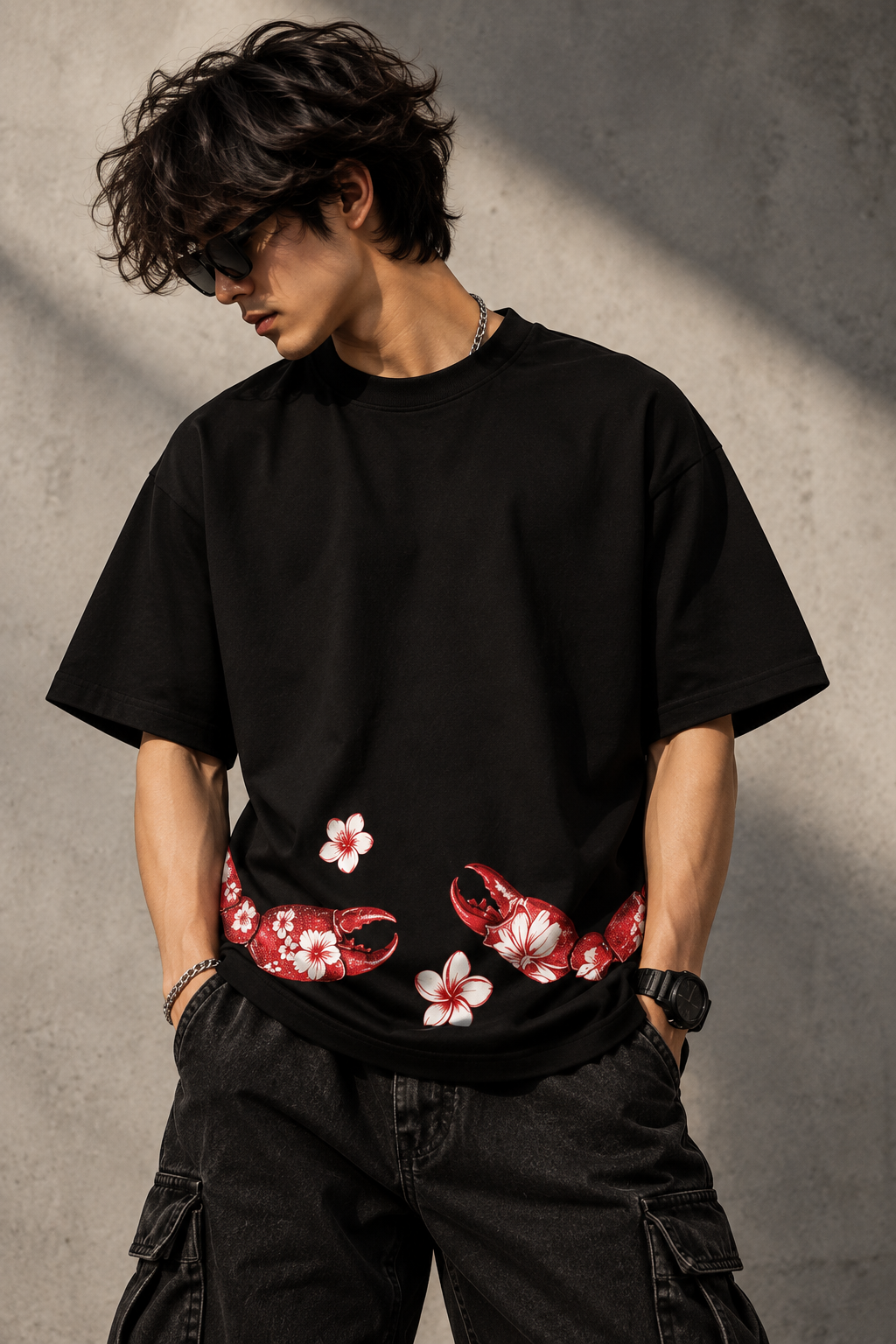 Sakura Crab Oversized Tee