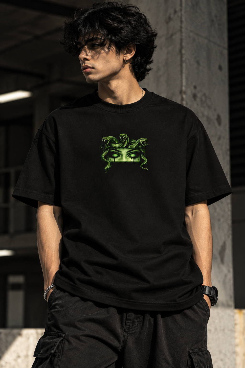 Medusa's Wrath – Premium Graphic Oversized T-Shirt