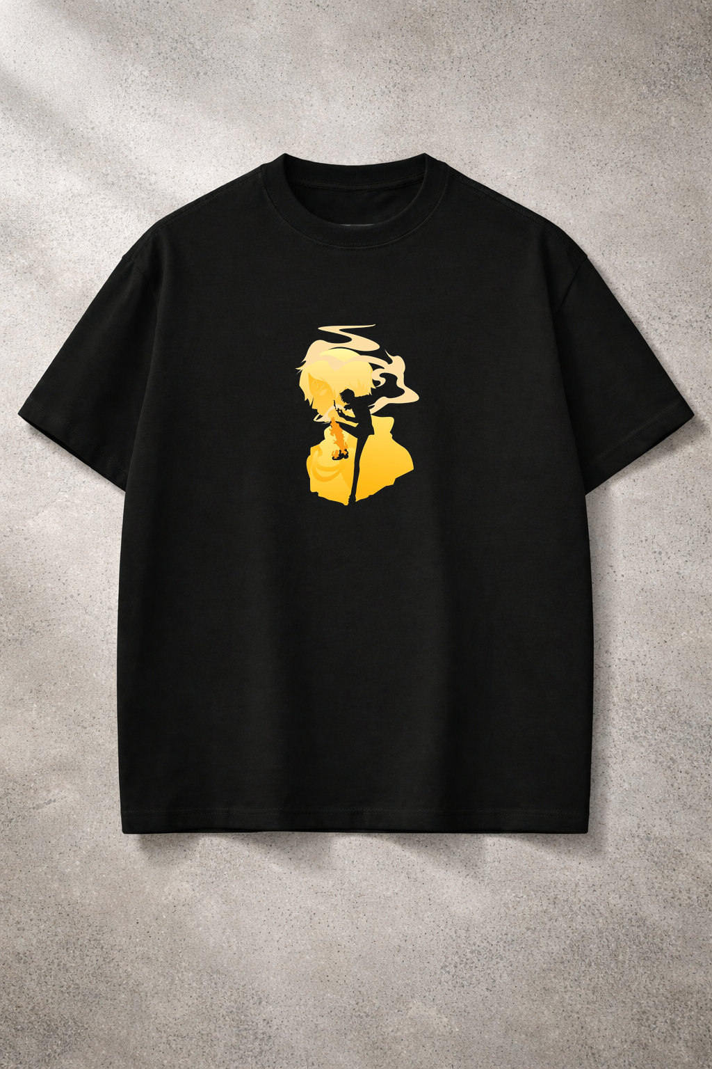 Flame Kick Sanji Oversized T-Shirt Black