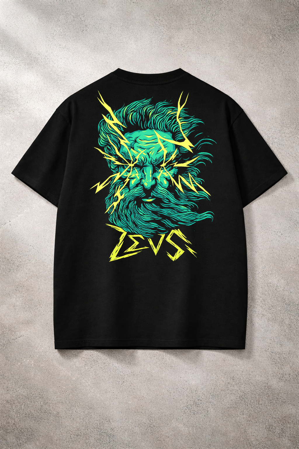 Thunderlord Zeus Oversized T-Shirt Black