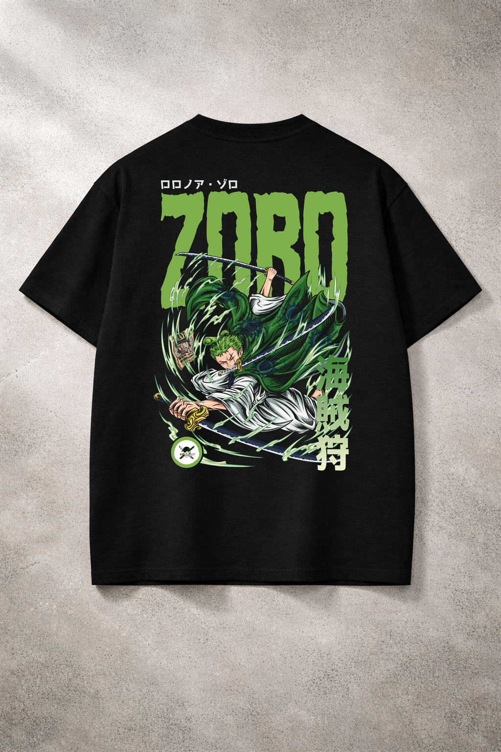 Shadow Swordsman Zoro Oversized T-Shirt Black