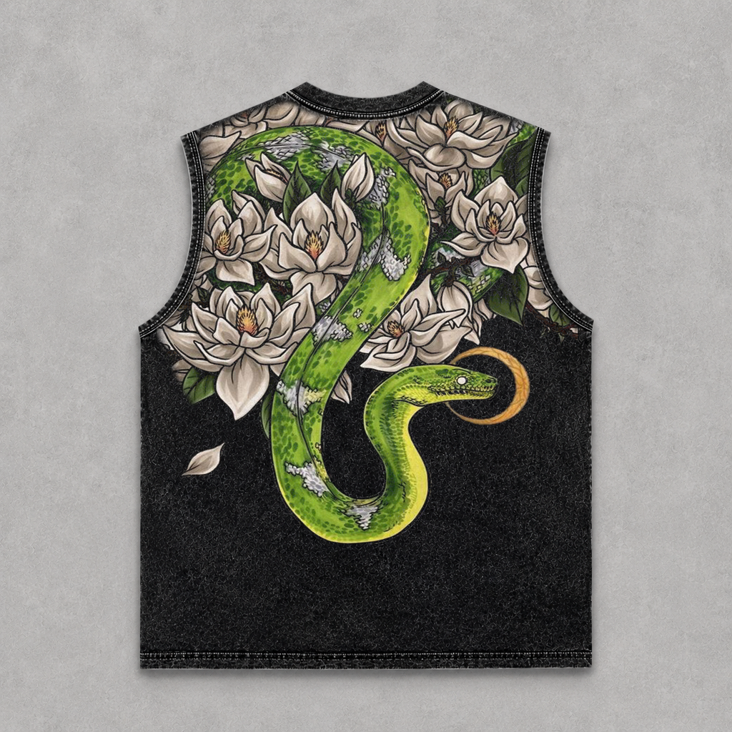 Verdant Serpent – Acid Wash Oversized Tank