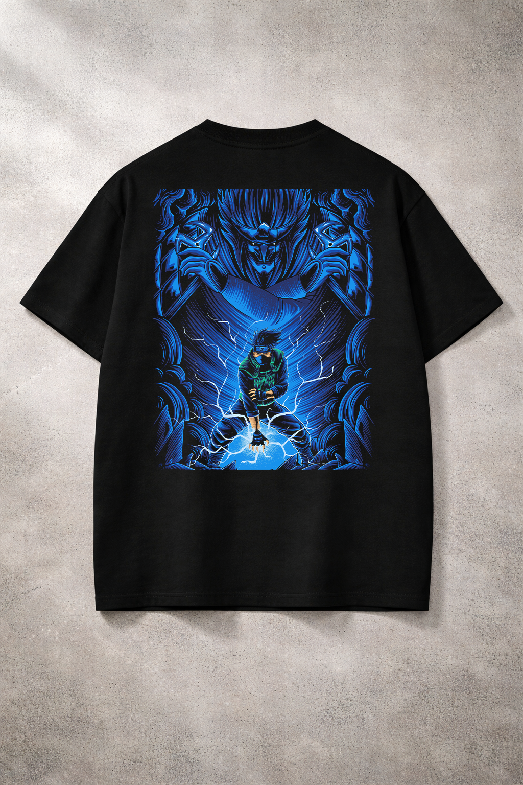 Thunder Shadow Warrior Graphic T-Shirt – Black