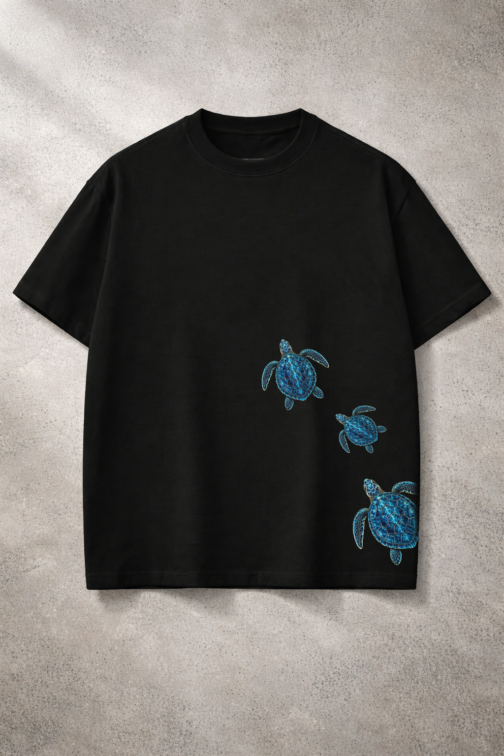 Ocean Bloom – Turtle Graphic Oversized T-Shirt