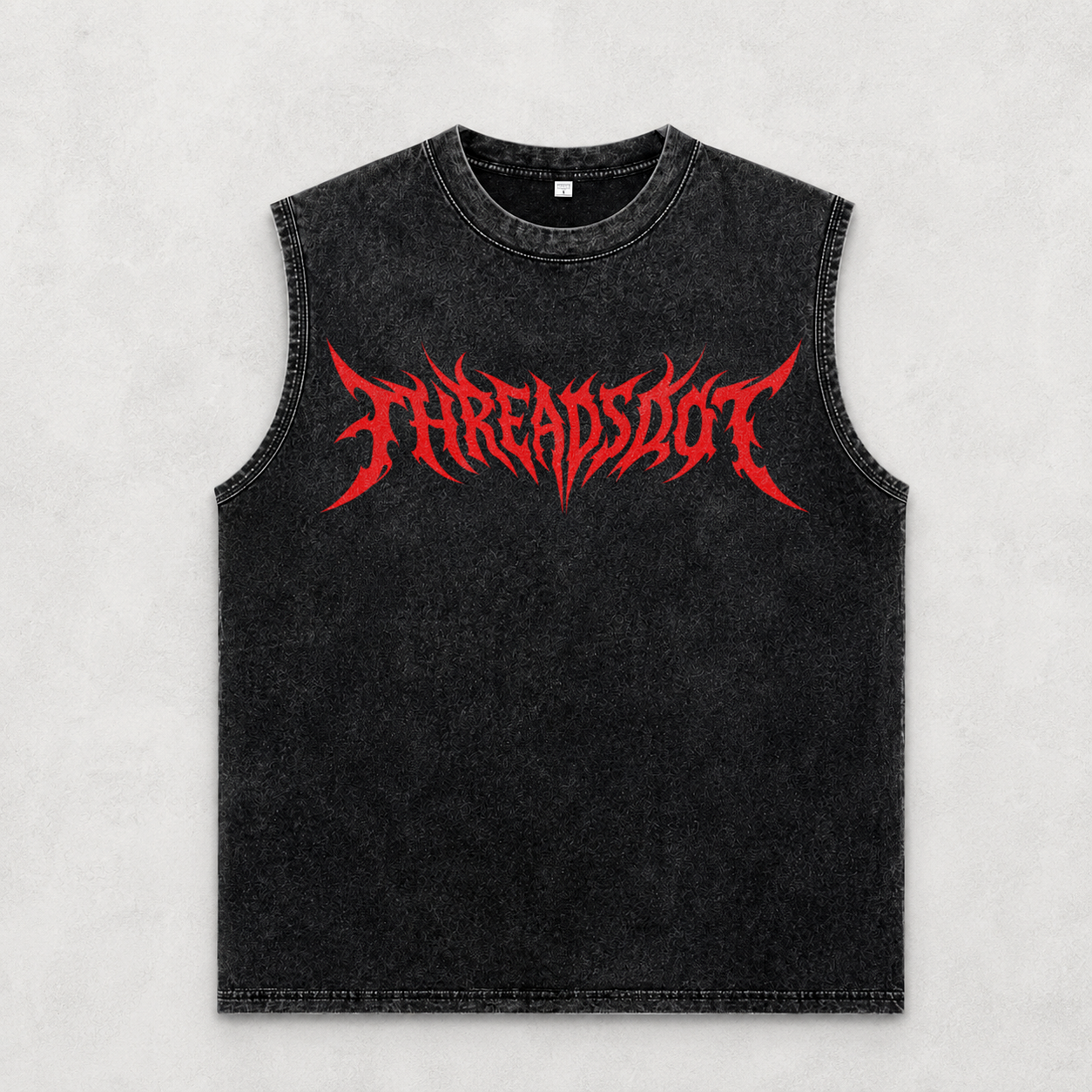 Infernal Sigil Sleeveless Acid Wash Tee