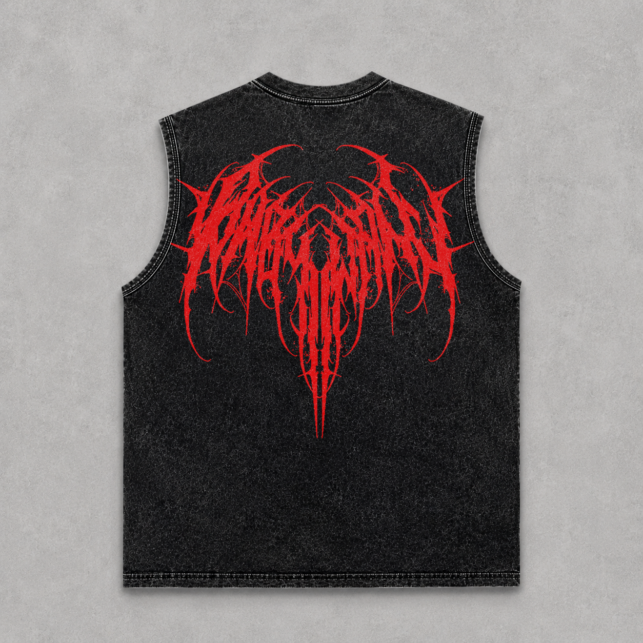 Infernal Sigil Sleeveless Acid Wash Tee
