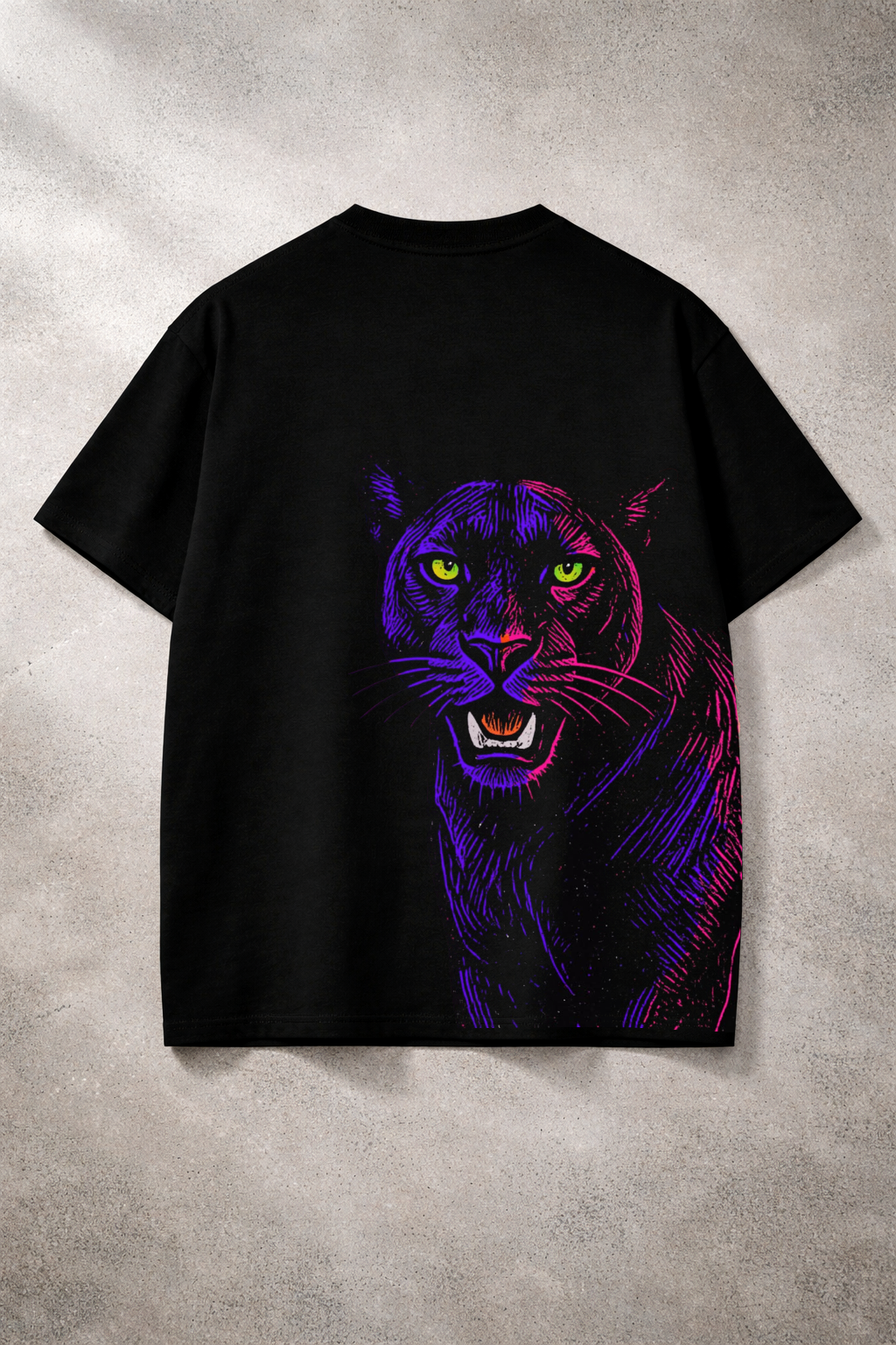 Neon Panther Oversized T-Shirt