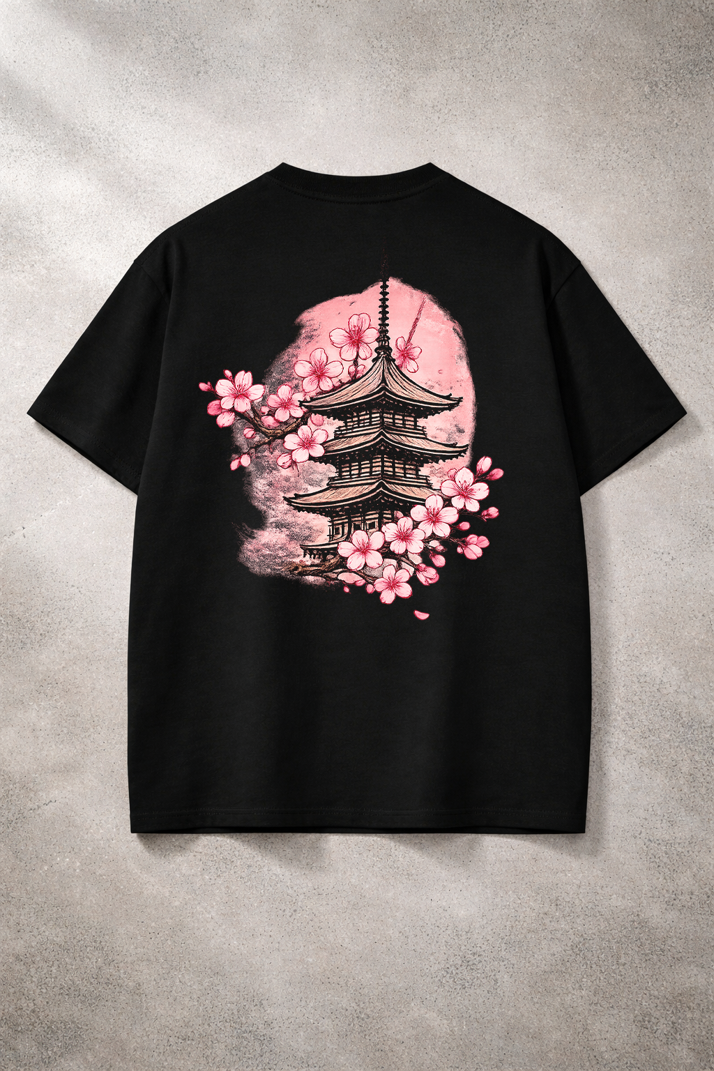 Cherry Blossom Temple Graphic T-Shirt